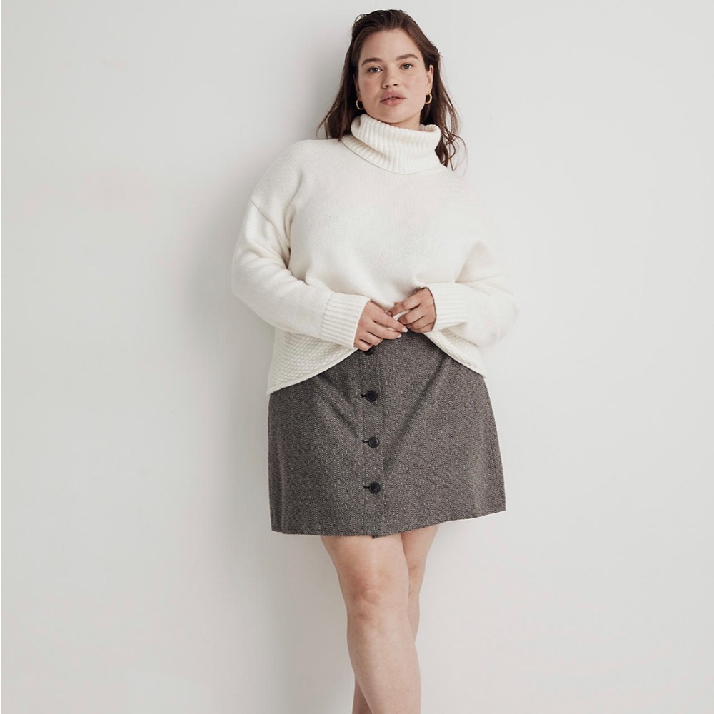 Madewell Plus Sadler Turtleneck Sweater Size 1X Cream